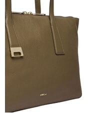 FURLA OLIVIA Sac cabas en cuir gris boueux - Sacs pour Femme - 5