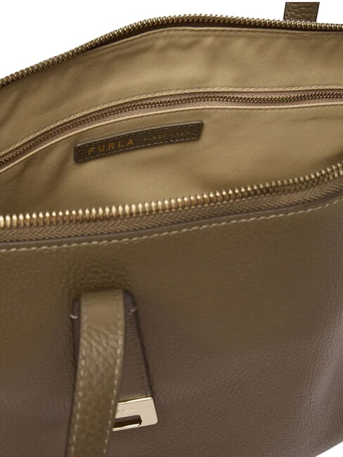 OLIVIA Sac cabas en cuir gris boueux - Sacs pour Femme