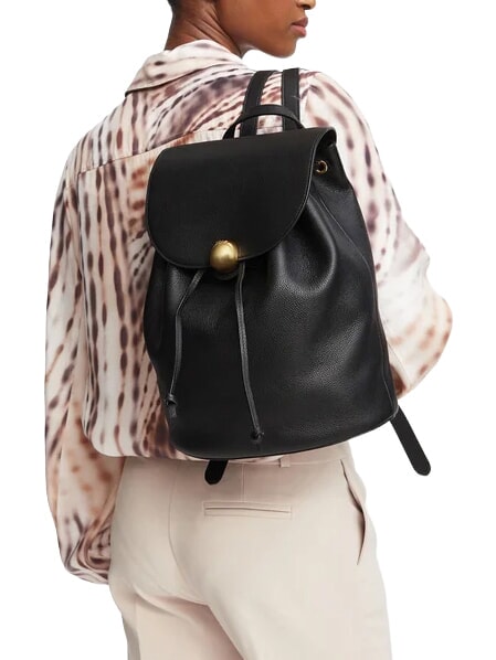 MOONLIGHT Sac &agrave; dos en cuir Noir - Sacs pour Femme