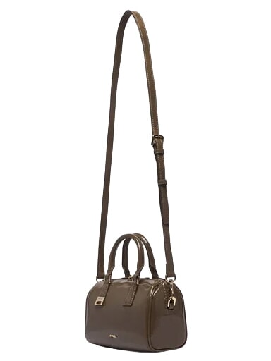 OLIVIA Sac &agrave; main en cuir avec bandouli&egrave;re gris boueux - Sacs pour Femme