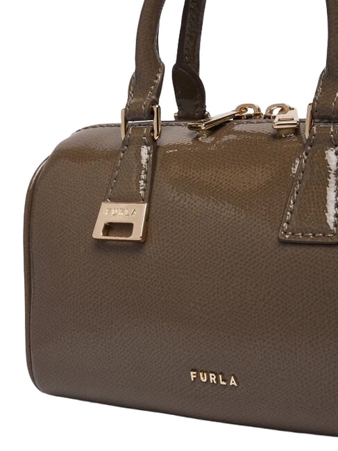 OLIVIA Sac &agrave; main en cuir avec bandouli&egrave;re gris boueux - Sacs pour Femme