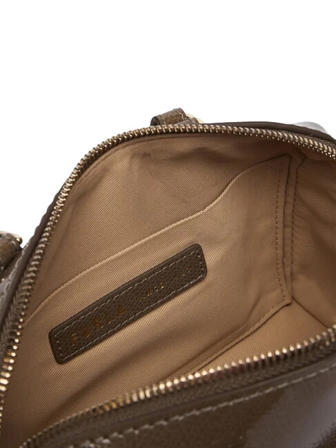 OLIVIA Sac &agrave; main en cuir avec bandouli&egrave;re gris boueux - Sacs pour Femme