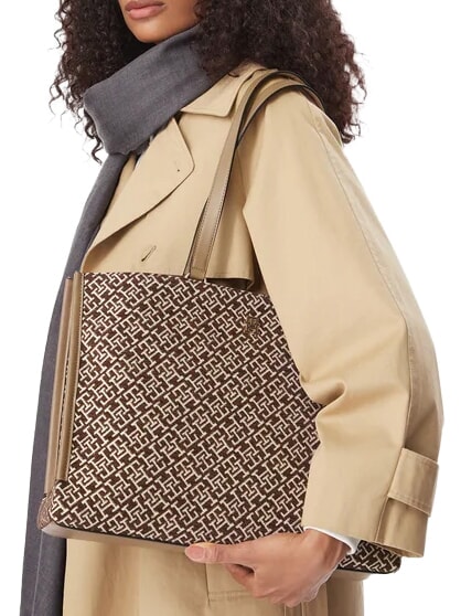 TH JACQUARD sac bandouli&egrave;re mousse de toundra - Sacs pour Femme