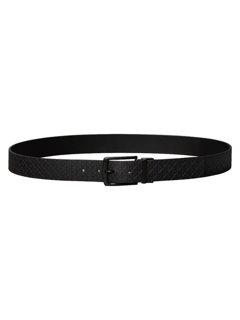 PIN BUCKLE ceinture en cuir noir/noir mat - Ceintures