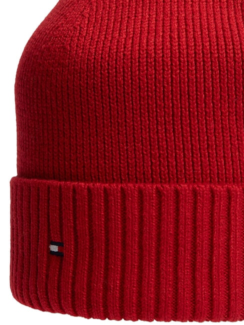 TH FLAG Bonnet en coton avec revers rouge moyen - Bonnets