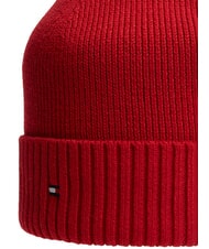 TOMMY HILFIGER TH FLAG Bonnet en coton avec revers rouge moyen - Bonnets - 3