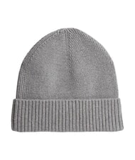 TOMMY HILFIGER TH FLAG Bonnet en coton avec revers gris chin&eacute; moyen - Bonnets - 2