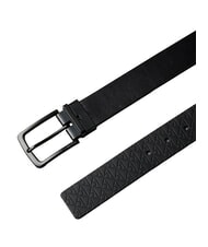 CALVIN KLEIN PIN BUCKLE ceinture en cuir noir/noir mat - Ceintures - 3