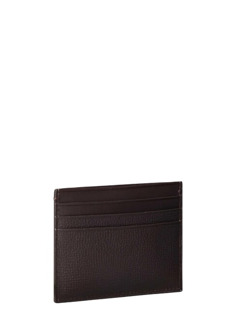 PREMIUM LEATHER porte-cartes en cuir plat brun fonc&eacute; - Portefeuilles Homme