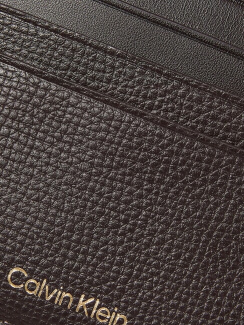 PREMIUM LEATHER porte-cartes en cuir plat brun fonc&eacute; - Portefeuilles Homme