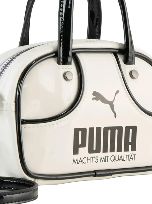 1976 MICRO GRIP Mini sac &agrave; main avec bandouli&egrave;re blanc-noir - Sacs pour Femme
