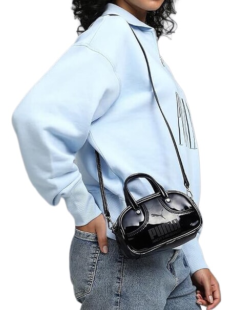 1976 MICRO GRIP Mini sac &agrave; main avec bandouli&egrave;re noir - Sacs pour Femme