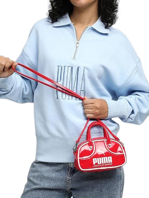 1976 MICRO GRIP Mini sac &agrave; main avec bandouli&egrave;re rouge pour toujours - Sacs pour Femme