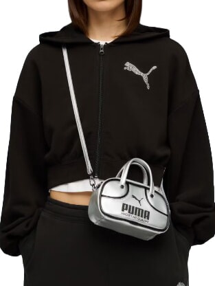 1976 METALLIC MICRO GRIP Mini sac &agrave; main avec bandouli&egrave;re gris-noir glacial - Sacs pour Femme