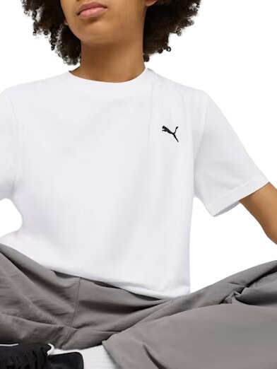 WARDROBE ESS T-shirt &agrave; manches courtes, en pur coton blanc - Tee-shirt enfant