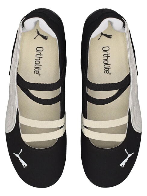 SPEEDCAT BALLET SD JR ballerines en cuir noir-blanc-blanc chaud - Chaussures de b&eacute;b&eacute;