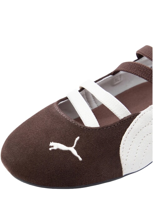 SPEEDCAT BALLET SD JR ballerines en cuir blanc ros&eacute; scintillant - Chaussures de b&eacute;b&eacute;