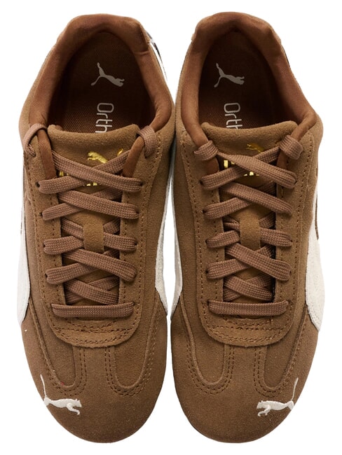SPEEDCAT OG JR Baskets en cuir ivoire givr&eacute; au caf&eacute; haute - Chaussures de b&eacute;b&eacute;