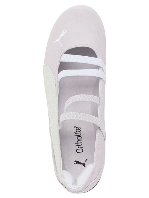 SPEEDCAT BALLET SD JR ballerines en cuir blanc ros&eacute; scintillant - Chaussures de b&eacute;b&eacute;