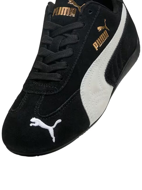 SPEEDCAT OG JR Baskets en cuir noir et blanc - Chaussures de b&eacute;b&eacute;