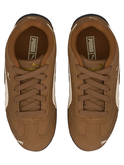SPEEDCAT OG PS Baskets en cuir mixte ivoire givr&eacute; au caf&eacute; haute - Chaussures de b&eacute;b&eacute;