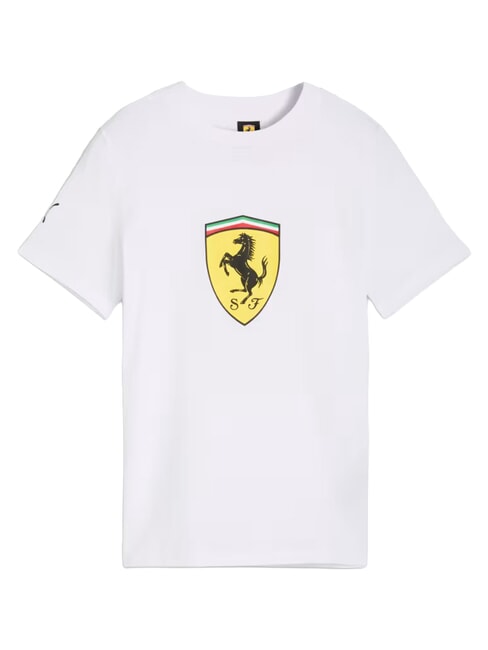 FERRARI T-shirt en coton &agrave; manches courtes blanc - Tee-shirt enfant