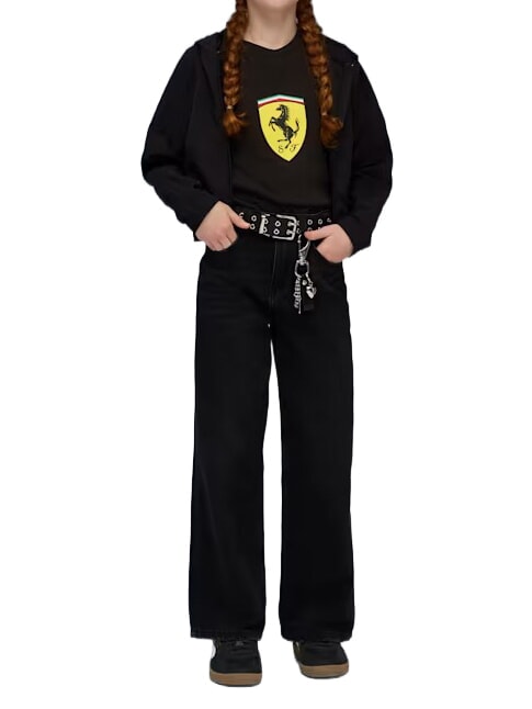 FERRARI T-shirt en coton &agrave; manches courtes noir - Tee-shirt enfant