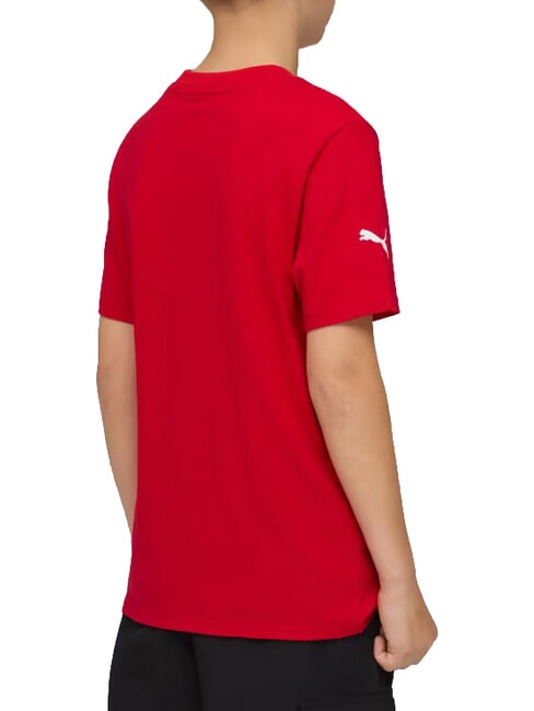 FERRARI T-shirt en coton &agrave; manches courtes rouge de course - Tee-shirt enfant