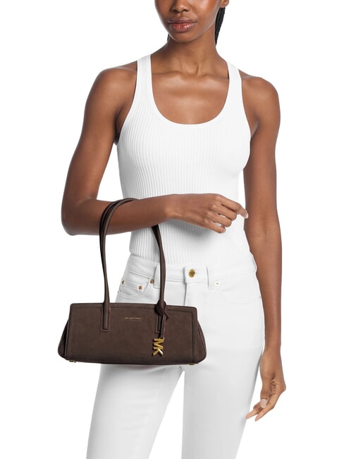 LAILA Sac bandouli&egrave;re en cuir chocolat - Sacs pour Femme