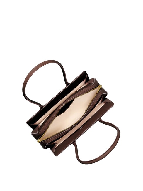 LAILA Sac bandouli&egrave;re en cuir chocolat - Sacs pour Femme