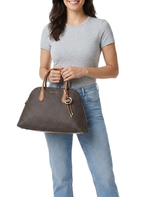 FREDDIE L Sac &agrave; main avec bandouli&egrave;re brun/gland - Sacs pour Femme