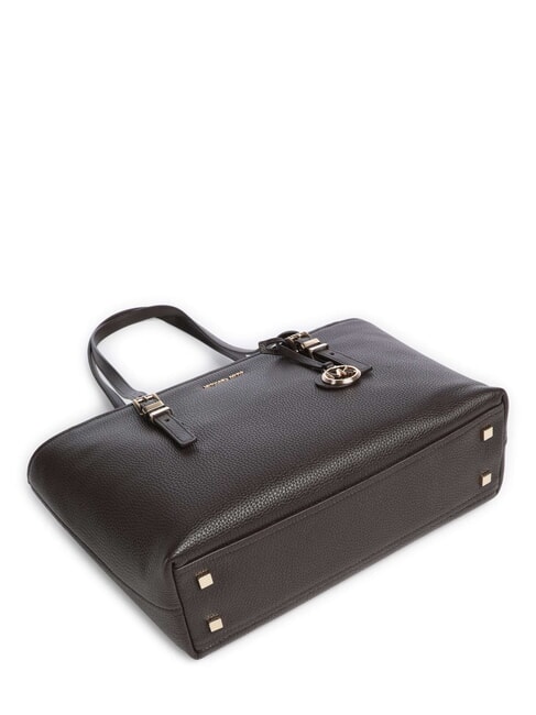 QUINN Sac cabas moyen en cuir chocolat - Sacs pour Femme