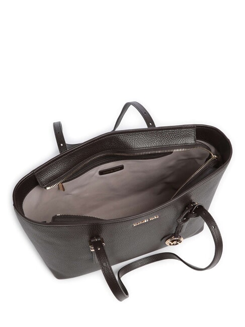 QUINN Sac cabas moyen en cuir chocolat - Sacs pour Femme