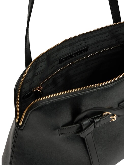 TH BUCKLE sac cabas &agrave; bandouli&egrave;re le noir - Sacs pour Femme