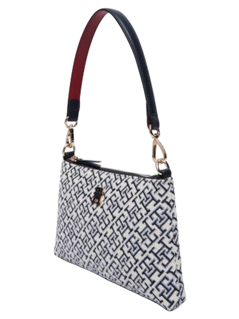 TH JACQUARD sac bandouli&egrave;re bleu de l'espace - Sacs pour Femme