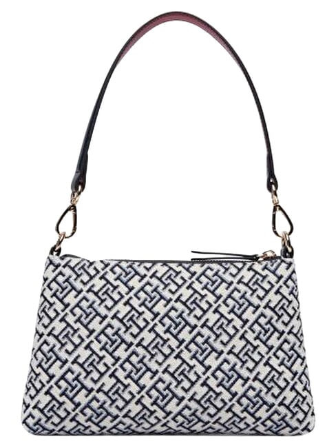 TH JACQUARD sac bandouli&egrave;re bleu de l'espace - Sacs pour Femme