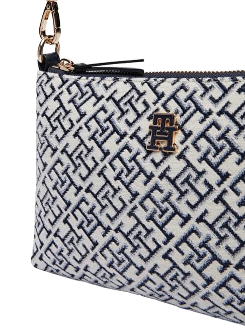 TH JACQUARD sac bandouli&egrave;re bleu de l'espace - Sacs pour Femme