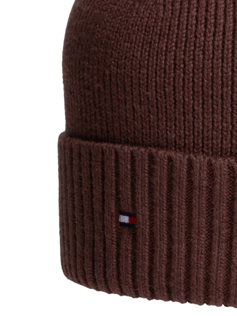 TH FLAG Bonnet en coton avec revers vin rouge - Bonnets