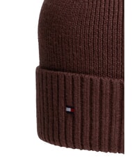 TOMMY HILFIGER TH FLAG Bonnet en coton avec revers vin rouge - Bonnets - 3