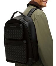 TOMMY HILFIGER TH MODERN Sac &agrave; dos avec double poche avant le noir - Sacs &agrave; dos pour l'&Eacute;cole & les Loisirs - 2