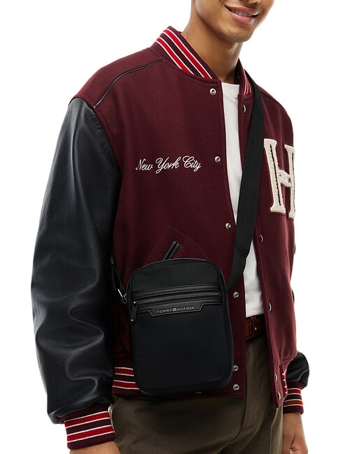 TH NYLON Sac avec poche avant le noir - Sacs en Bandouli&egrave;res pour Homme