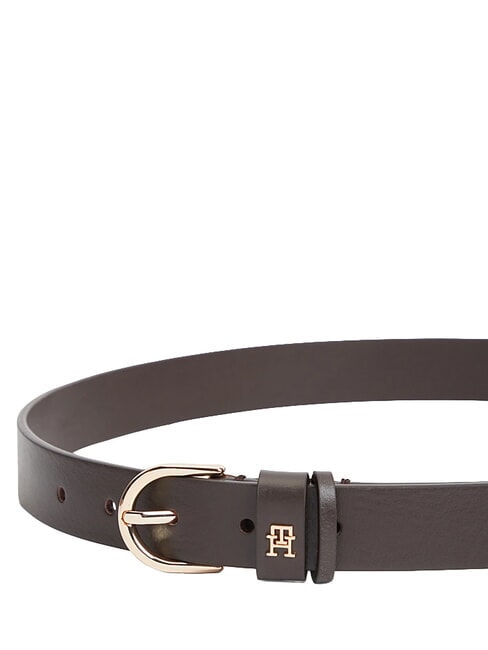 ESSENTIAL EFFORTLESS Ceinture en cuir fabriqu&eacute;e en Italie bois carbonis&eacute; - Ceintures