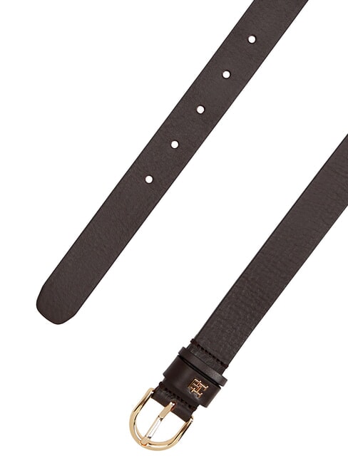 ESSENTIAL EFFORTLESS Ceinture en cuir fabriqu&eacute;e en Italie bois carbonis&eacute; - Ceintures