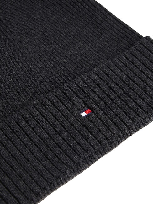 TH FLAG Bonnet en coton avec revers gris anthracite - Bonnets