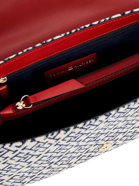 TH JACQUARD sac bandouli&egrave;re bleu de l'espace - Sacs pour Femme