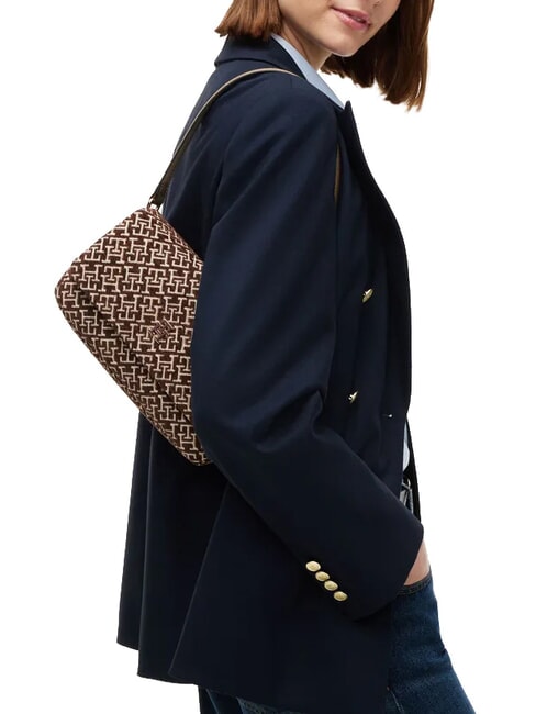 TH JACQUARD sac bandouli&egrave;re mousse de toundra - Sacs pour Femme