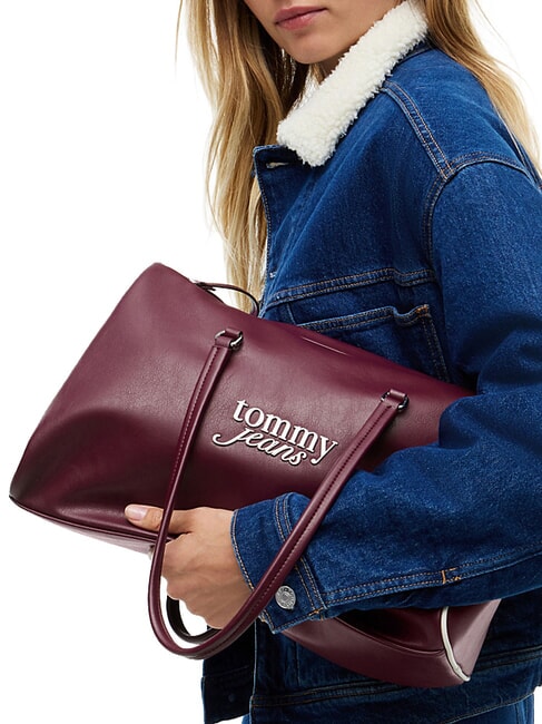 TJW BOLD SCRIPT sac cabas &agrave; bandouli&egrave;re brun bois de rose - Sacs pour Femme