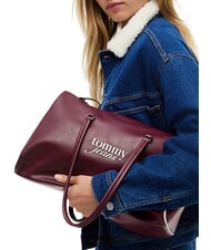 TOMMY HILFIGER TJW BOLD SCRIPT sac cabas &agrave; bandouli&egrave;re brun bois de rose - Sacs pour Femme - 2