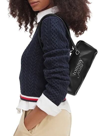 TJW BOLD SCRIPT Sac bandouli&egrave;re &agrave; double poign&eacute;e le noir - Sacs pour Femme