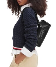 TOMMY HILFIGER TJW BOLD SCRIPT Sac bandouli&egrave;re &agrave; double poign&eacute;e le noir - Sacs pour Femme - 2
